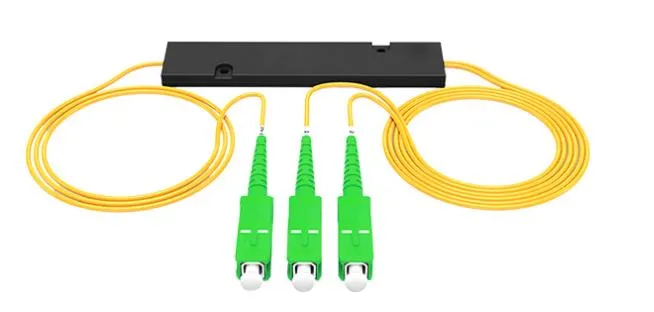 Fibra ottica a doppia finestra da 0,9 mm con splitter in fibra ottica 1X2 FC/APC Fbt con tubo allentato