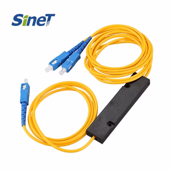 Splitter FBT in fibra ottica con tubo in acciaio